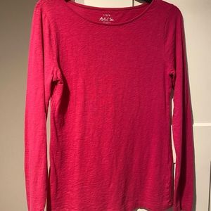 J Crew Long Sleeve Pink Artist T. Size Medium
